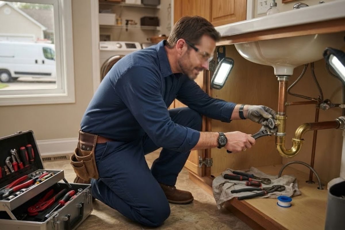 Sterling 24/7 Plumbing technician on a service call